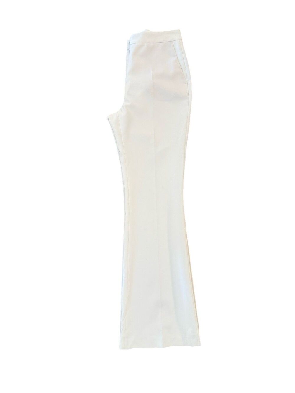 ZARA Cream High Waist Flared Dress Pants Tailored Elegant Made in Spain M NWT